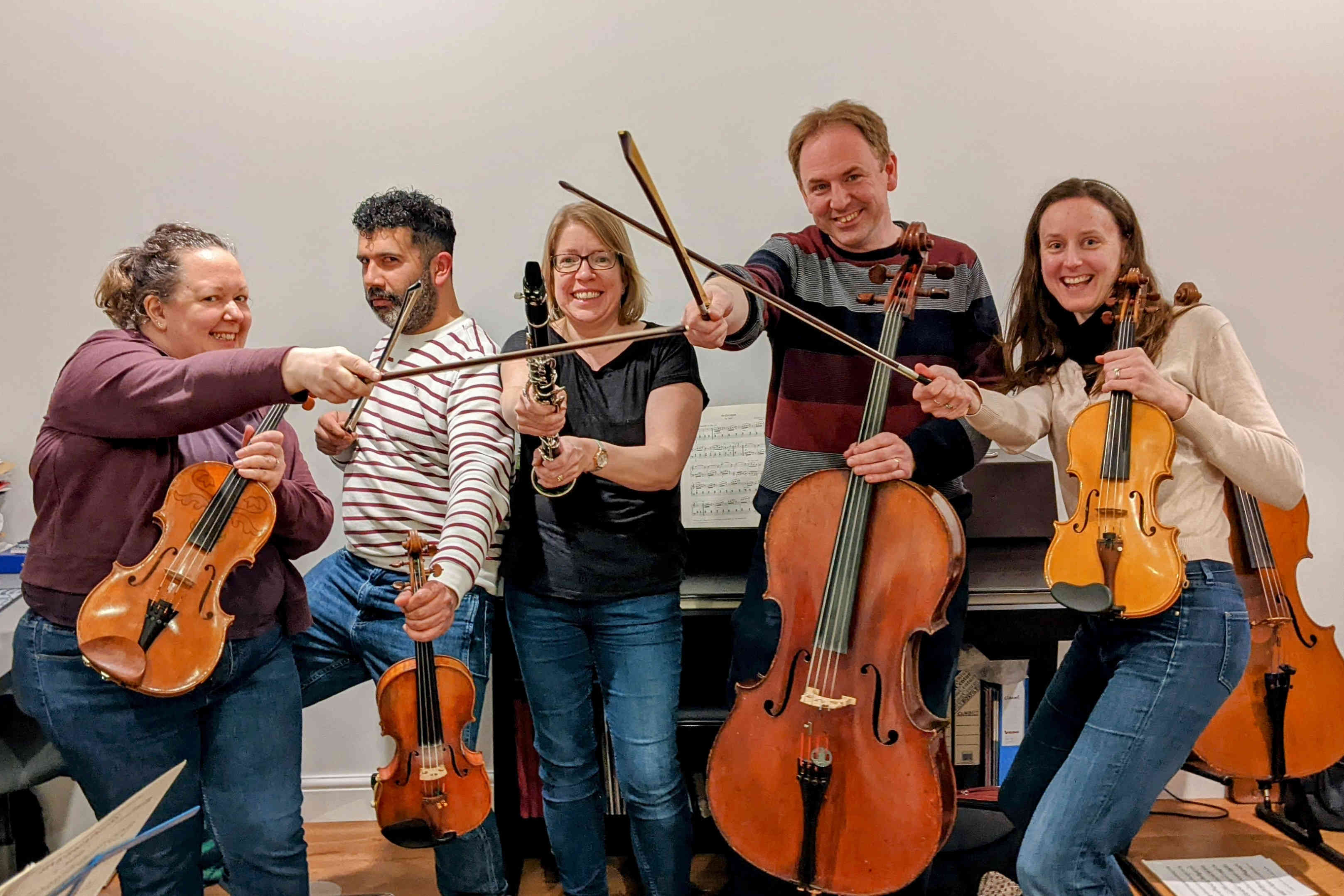The ensemble playing in the church of St. Paul in Wokingham.